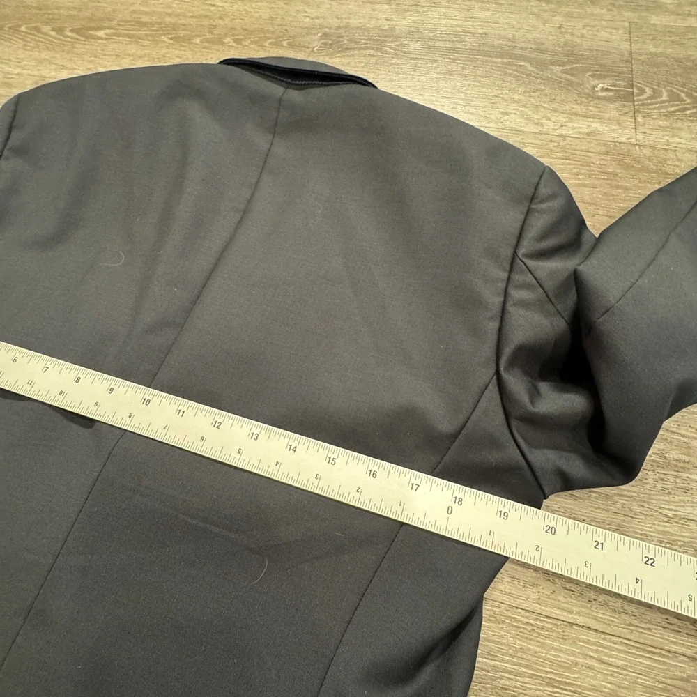 Hugo‎ Boss Sport Coat Mens 36 R Blue Wool Two Button Jacket Blazer Preppy Pocket